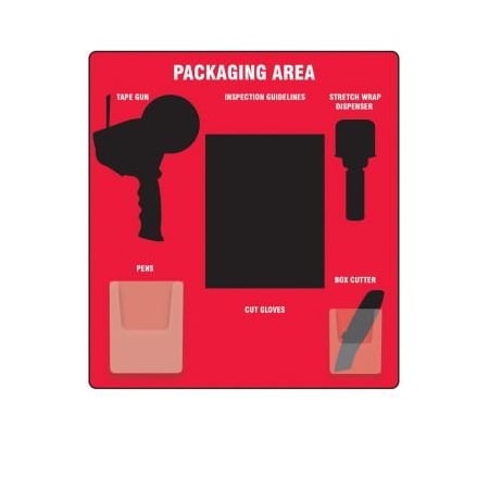 Accuform PACKAGING AREA STOREBOARDS  SMALL PSB717RDBK PSB717RDBK